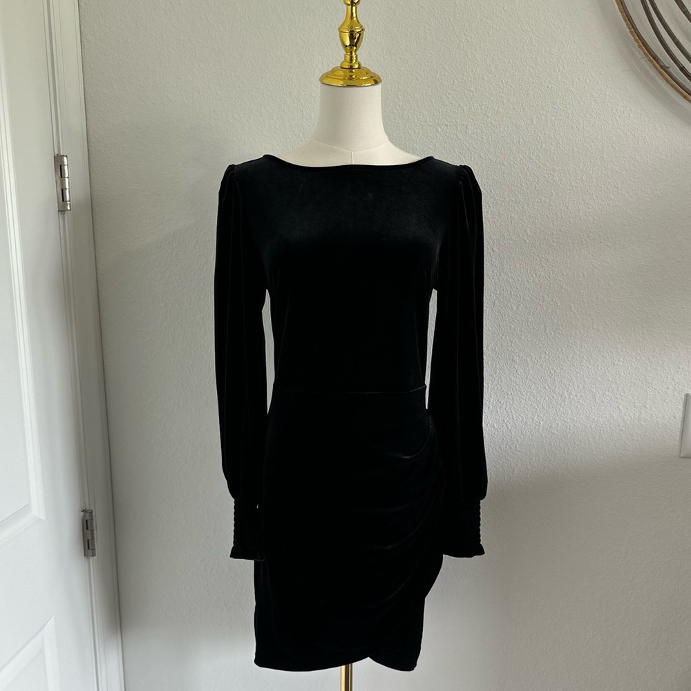Elegant Black Velvet Dress